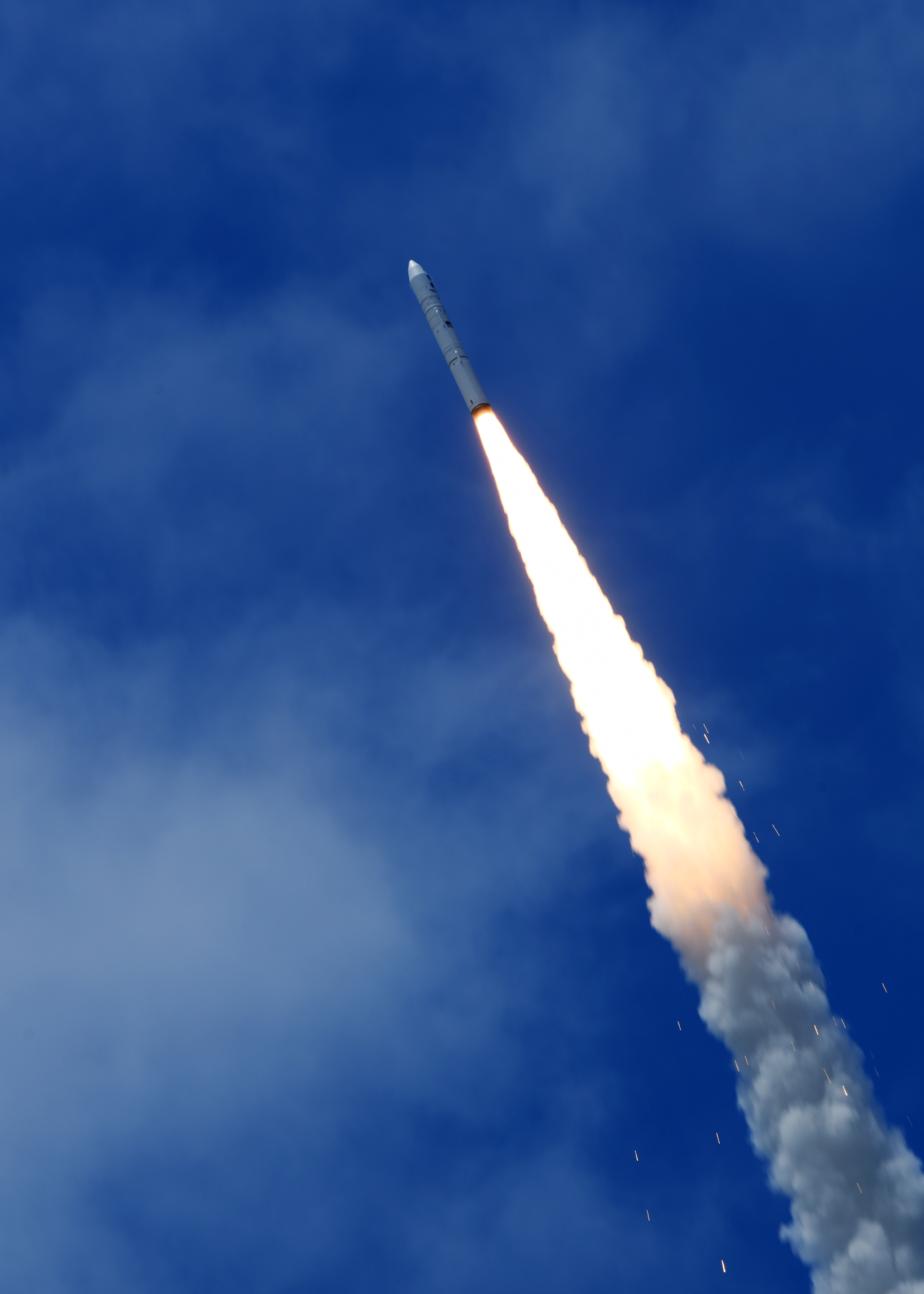 A Northrop Grumman Minotaur IV rocket launches the National Reconnaissance Office's NROL-174 mission from Space Launch Complex 8 at Vandenberg Space Force Base Calif., at 12:33 p.m. PDT, April 16, 2025