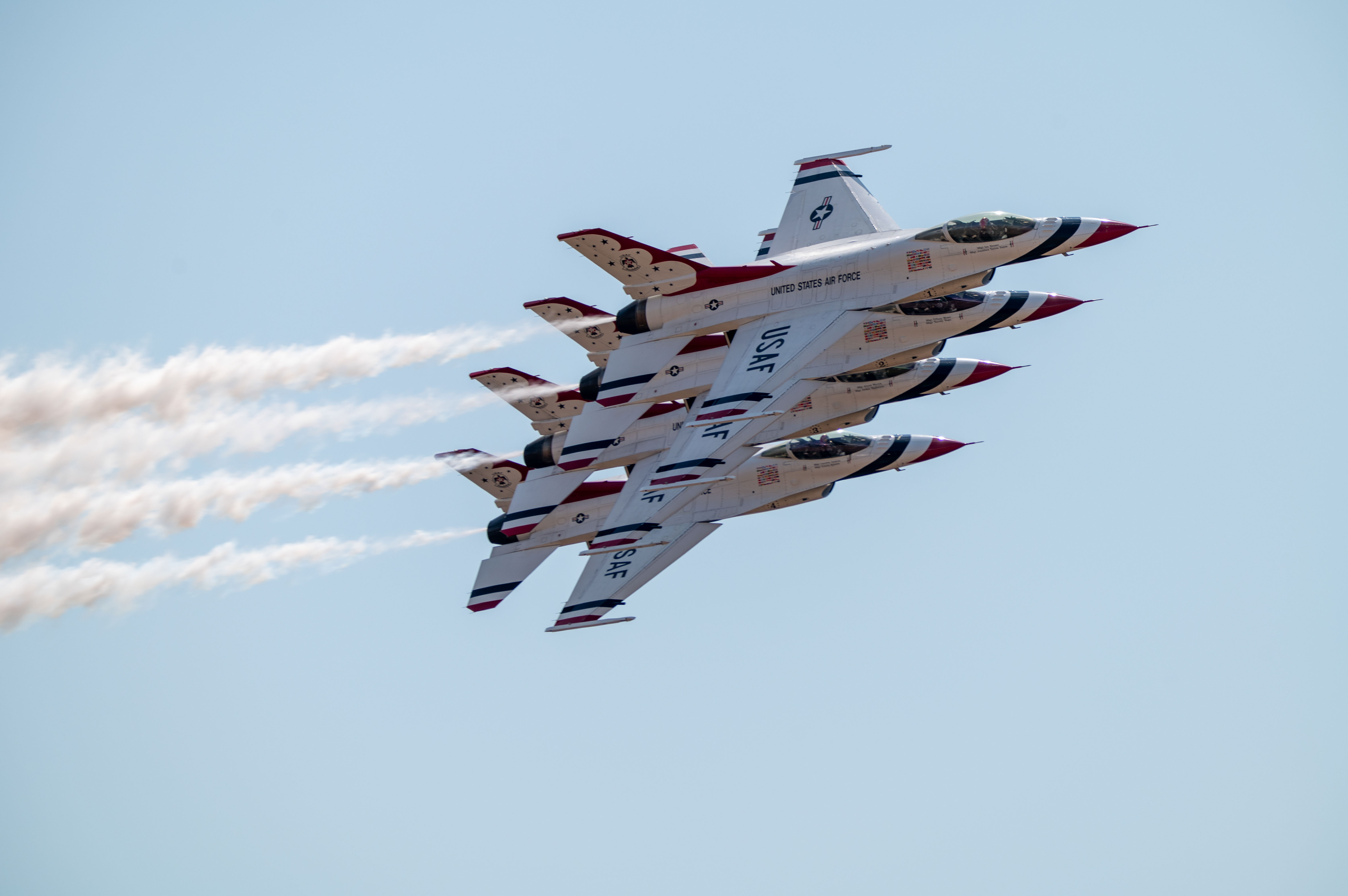The U.S. Air Force Thunderbirds perform at Beale Air Force Base, California, June 6, 2025