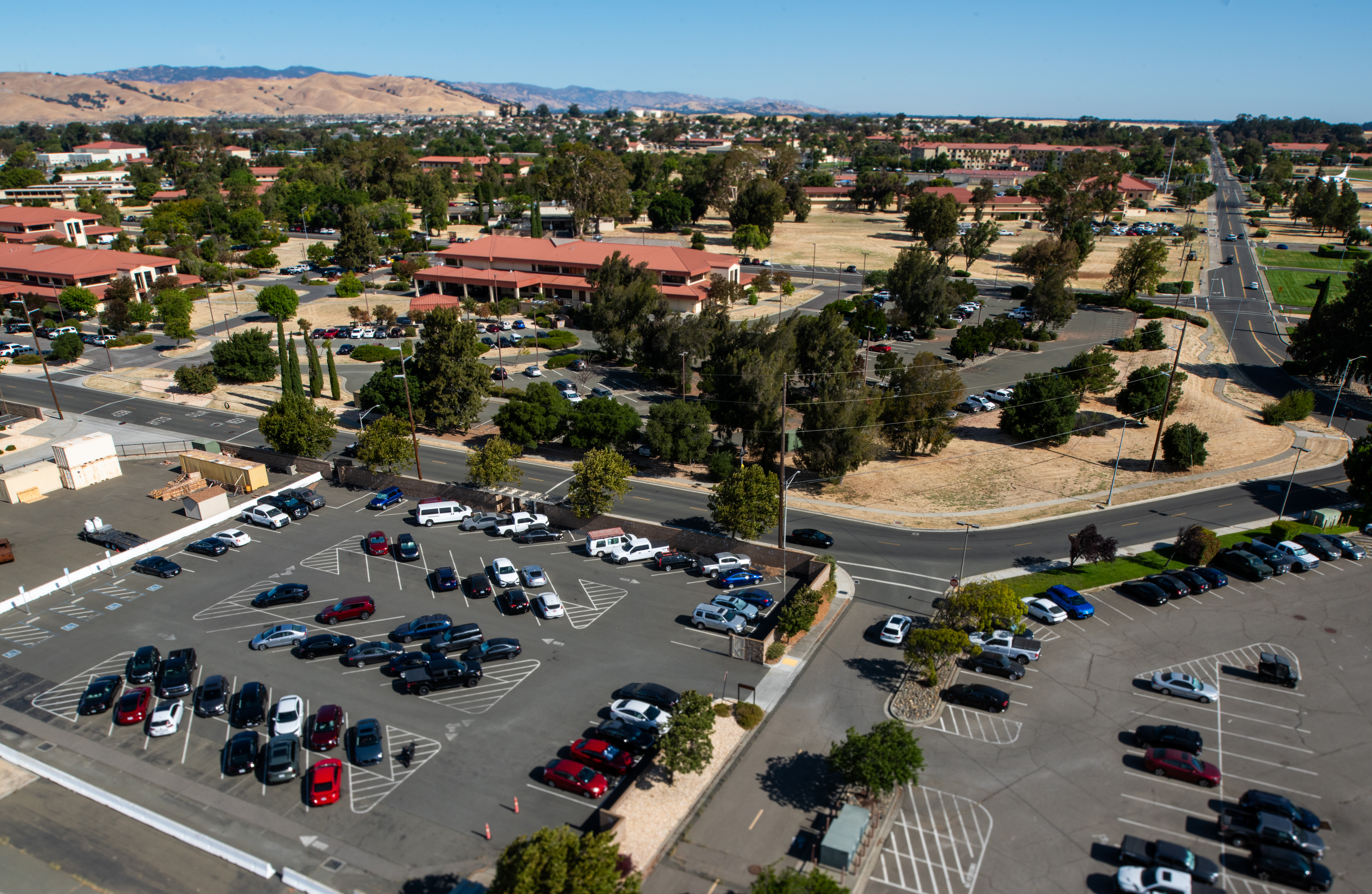 An overall view of the installation can be seen from the air traffic control tower at Travis Air Force Base, California, July 24, 2025