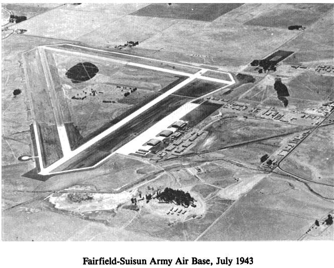 Historic Aerial Photo of Fairfield-Suisun Army Air Base 1943