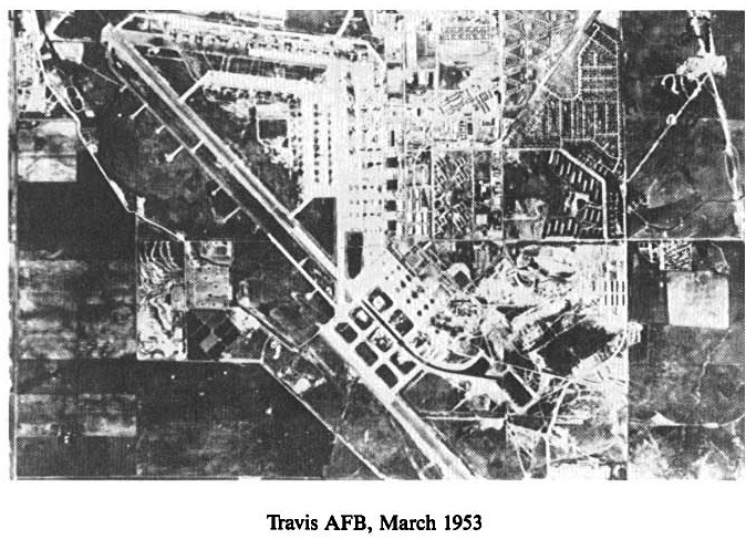 Historic Aerial Photo of Travis Air Force Base 1953