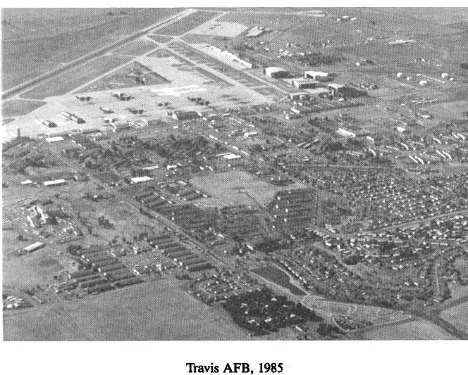 Historic Aerial Photo of Travis Air Force Base 1985