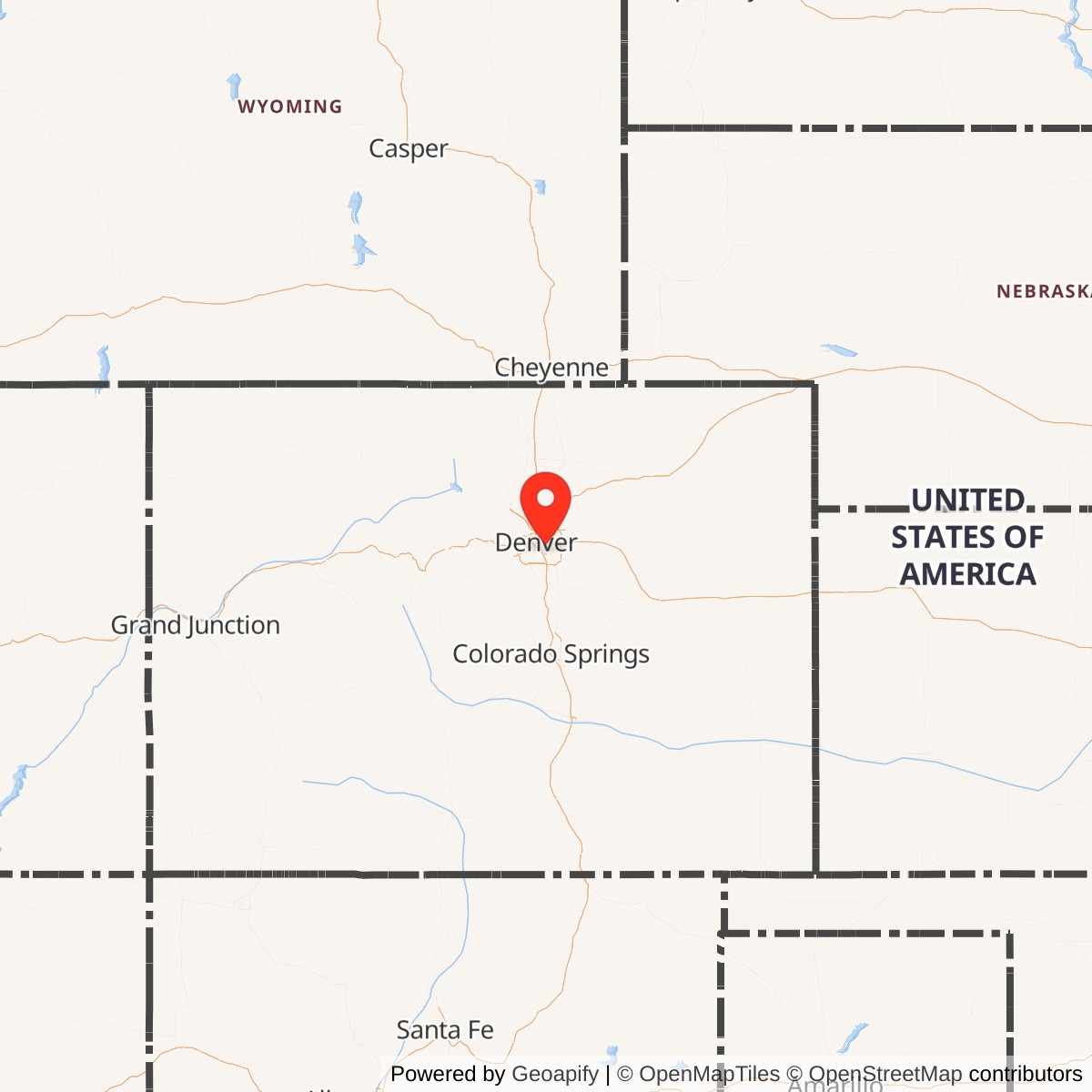 Map showing location of Lowry Air Force Base, Colorado
