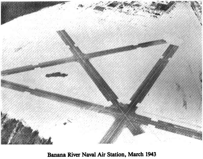 Historic Aerial Photo of Banana River Naval Air Station 1943