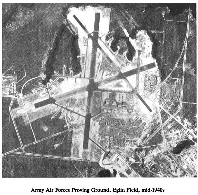 Historic Aerial Photo of Army Air Forces Proving Ground mid-1940s