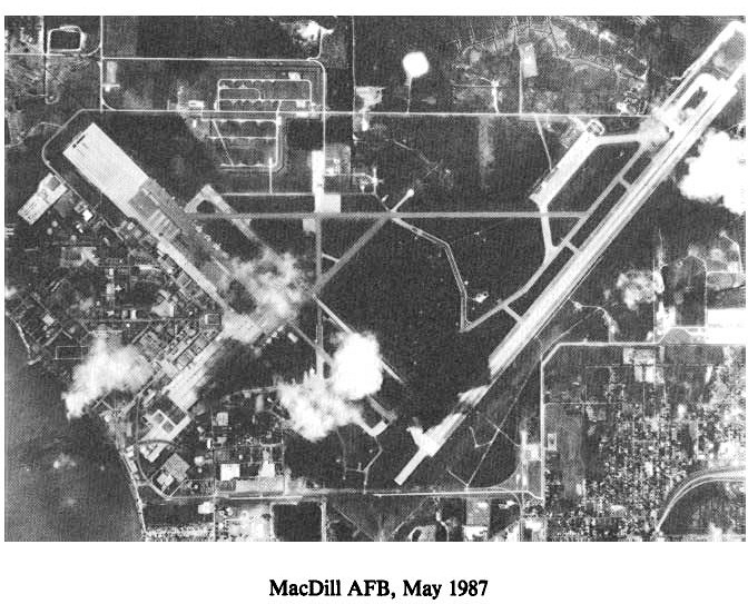 Historic Aerial Photo of MacDill Air Force Base 1987