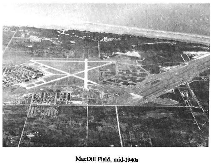 Historic Aerial Photo of MacDill Field mid-1940s
