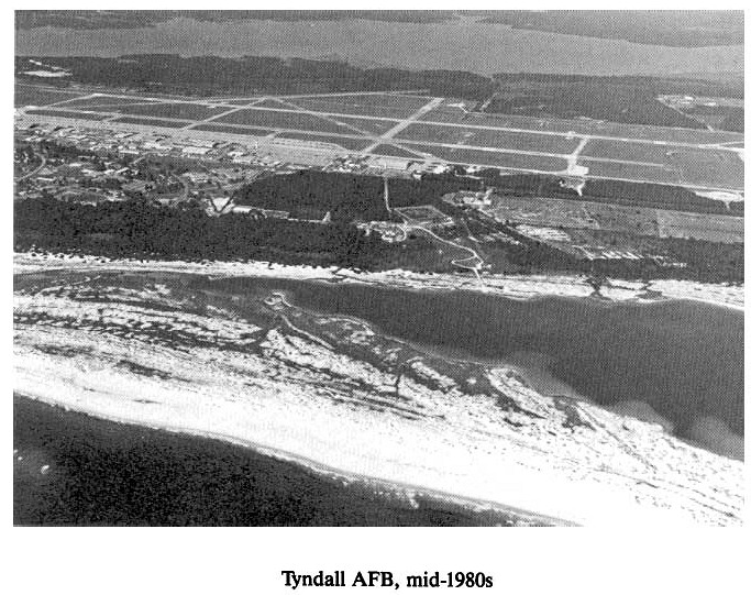 Historic Aerial Photo of Tyndall Air Force Base mid-1980s