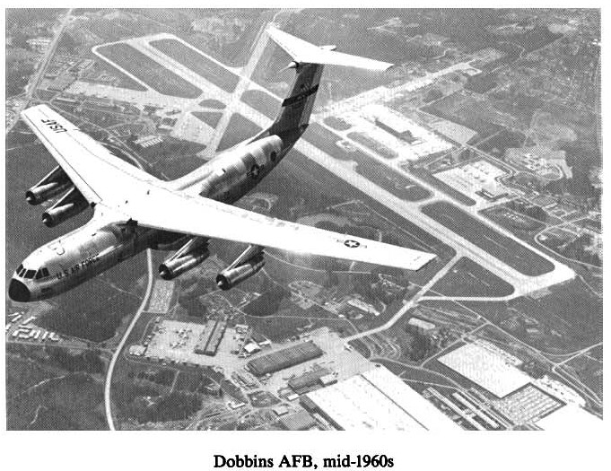 Historic Aerial Photo of Dobbins Air Force Base mid-1960s