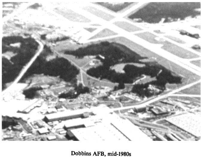 Historic Aerial Photo of Dobbins Air Force Base mid-1980s