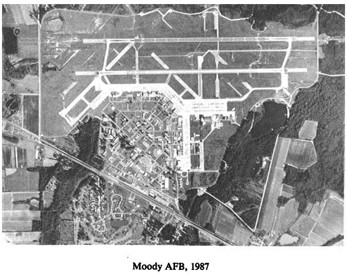 Historic Aerial Photo of Moody Air Force Base 1987