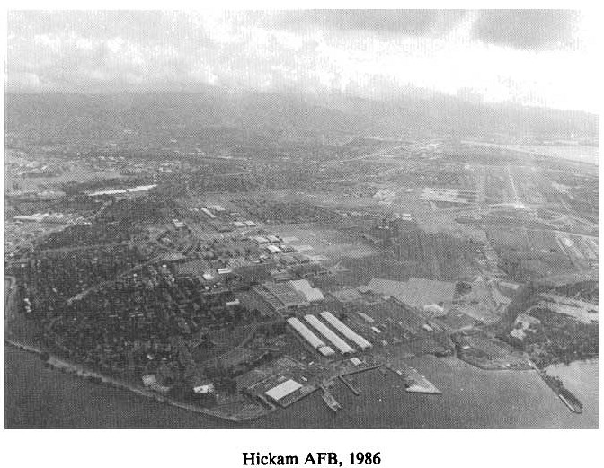 Historic Aerial Photo of Hickam Air Force Base 1986
