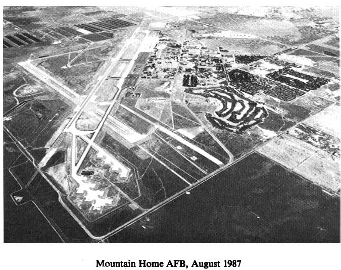 Historic Aerial Photo of Mountain Home Air Force Base 1987