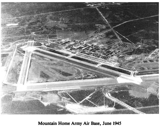 Historic Aerial Photo of Mountain Home Army Air Base 1945
