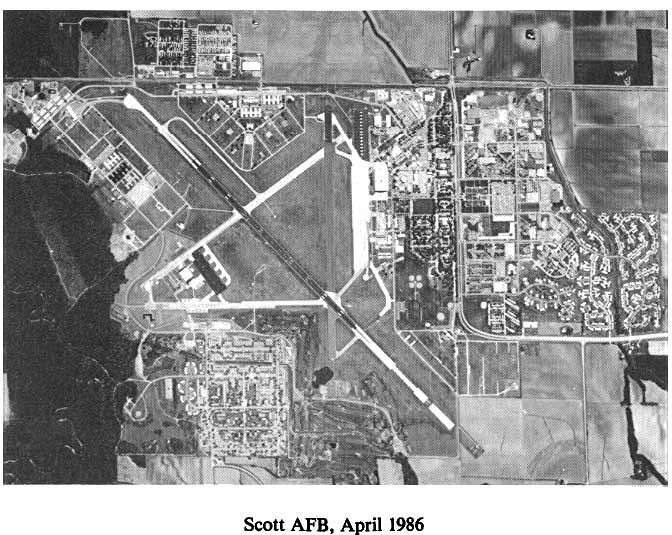 Historic Aerial Photo of Scott Air Force Base 1986