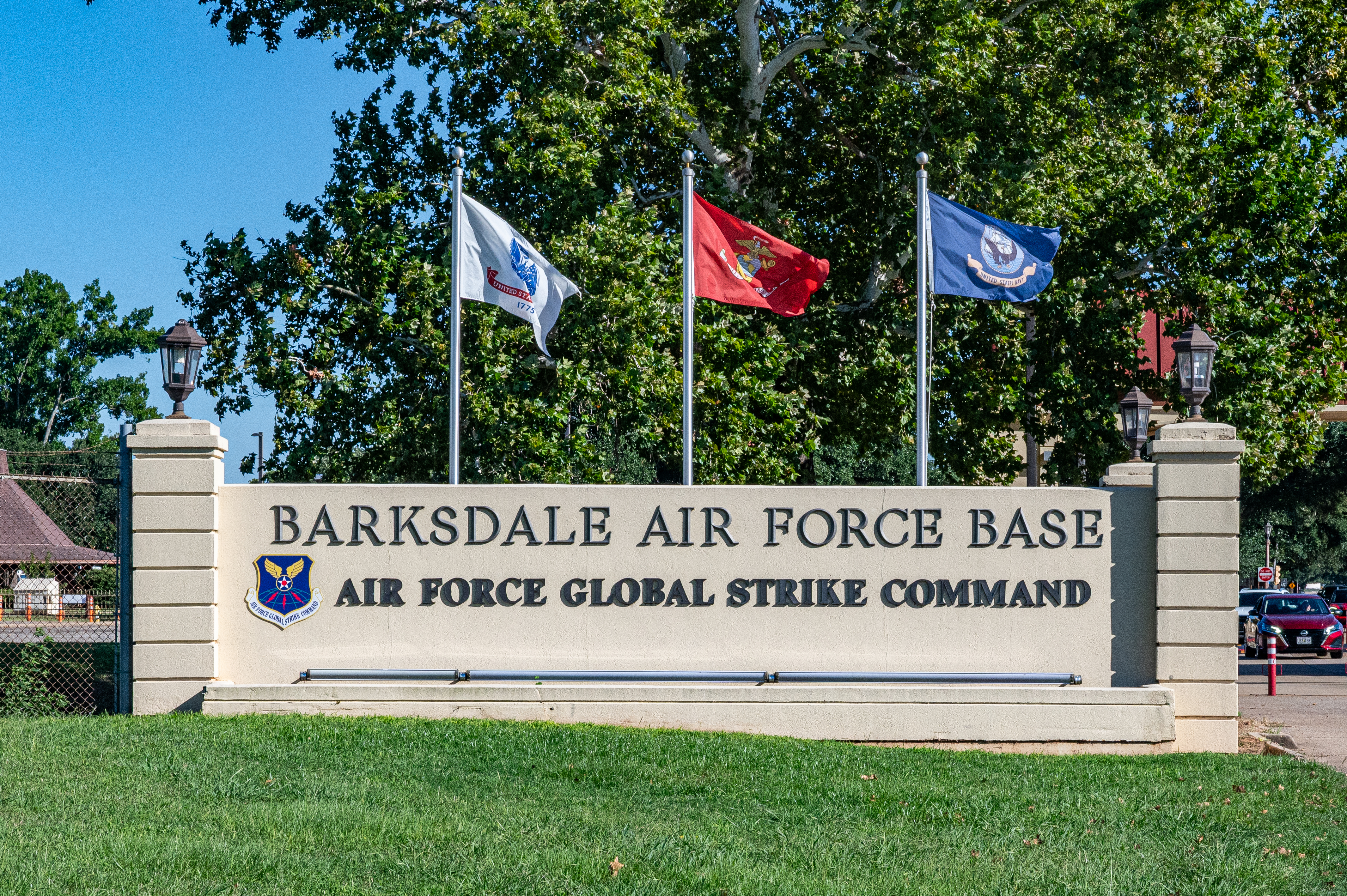Barksdale Air Force Base Louisiana Main Gate Sign