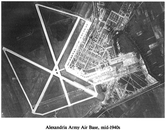 Historic Aerial Photo of Alexandria Army Air Base mid-1940s