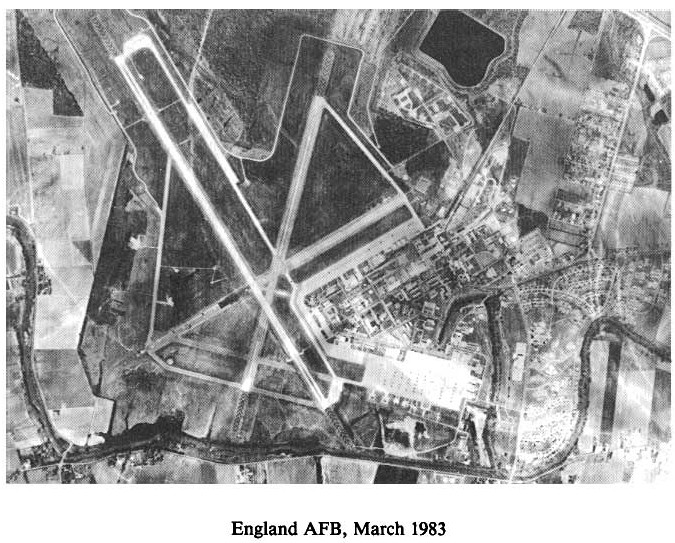 Historic Aerial Photo of England Air Force Base 1983