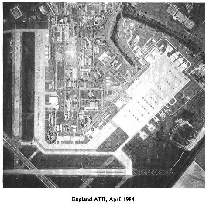 Historic Aerial Photo of England Air Force Base 1984