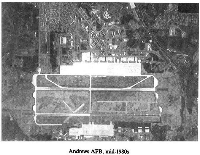 Historic Aerial Photo of Andrews Air Force Base mid-1980s