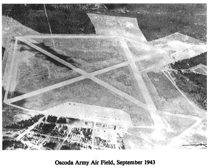 Historic Aerial Photo of Oscoda Army Air Field 1943