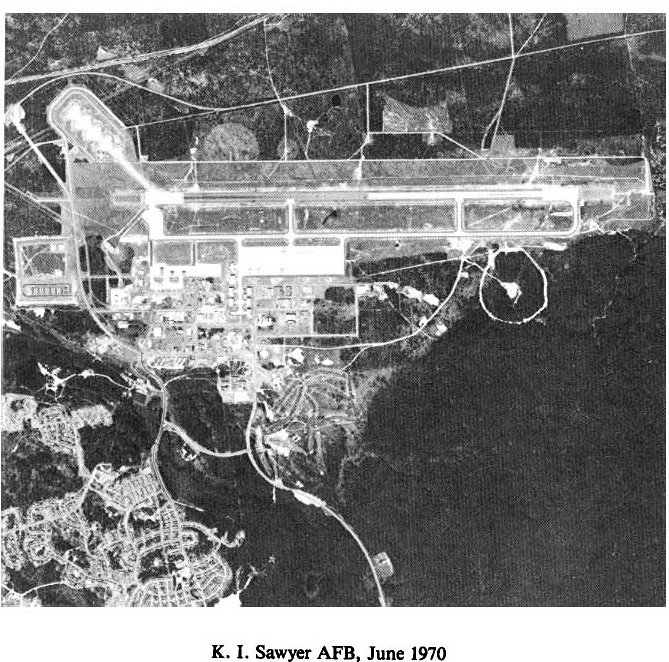 Historic Aerial Photo of K.I. Sawyer Air Force Base 1970