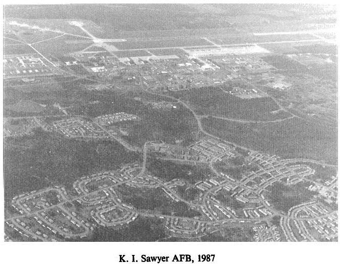 Historic Aerial Photo of K.I. Sawyer Air Force Base 1987