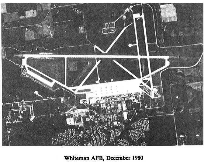 Historic Aerial Photo of Whiteman Air Force Base 1980