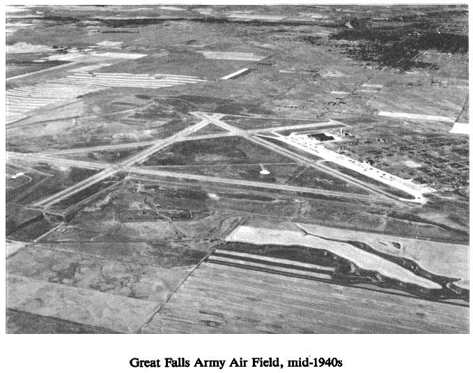 Historic Aerial Photo of Great Falls Army Air Field mid-1940s