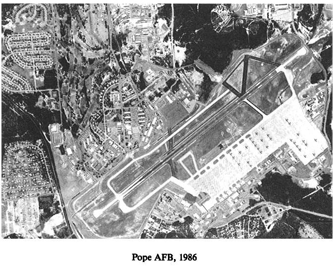 Historic Aerial Photo of Pope Air Force Base 1986