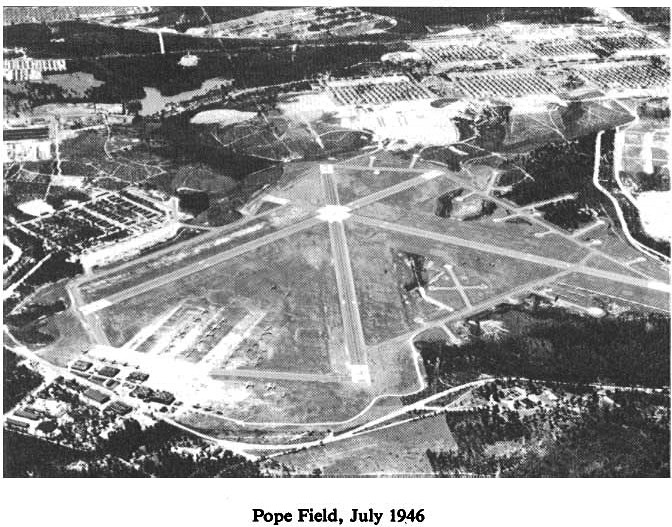 Historic Aerial Photo of Pope Field 1946