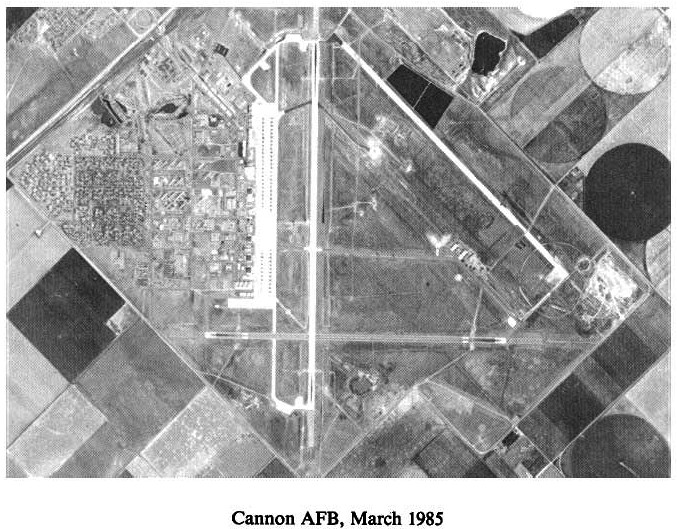 Historic Aerial Photo of Cannon Air Force Base 1985