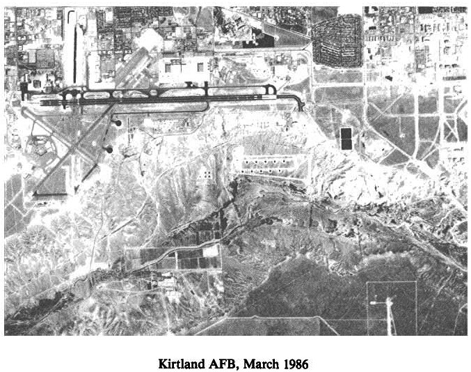 Historic Aerial Photo of Kirtland Air Force Base 1986