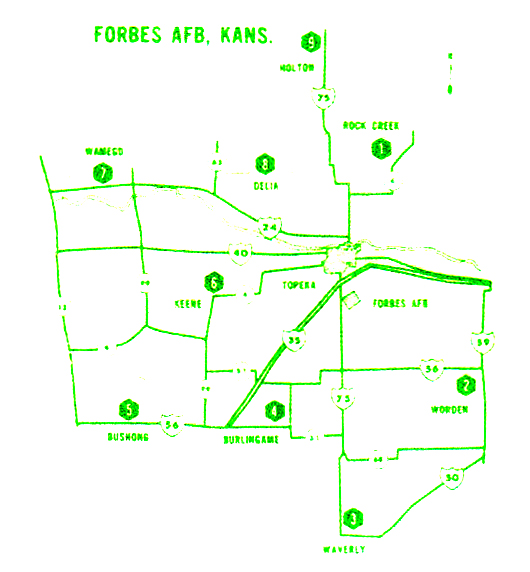 Map of Atlas Missile Silos at Forbes AFB