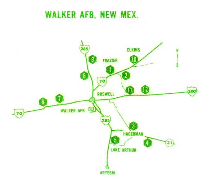 Map of Atlas Missile Silos at Walker AFB