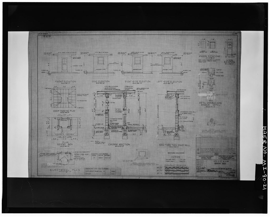 Site D-57 & D-58, Sentry Box, U.S. Army Corps of Engineers, 5 July 1955