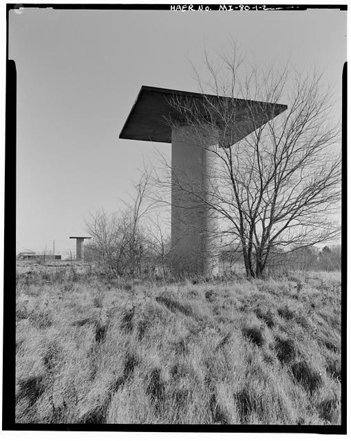 VIEW EAST, East Control Area, West Radar Tower in foreground, East Radar Tower in background