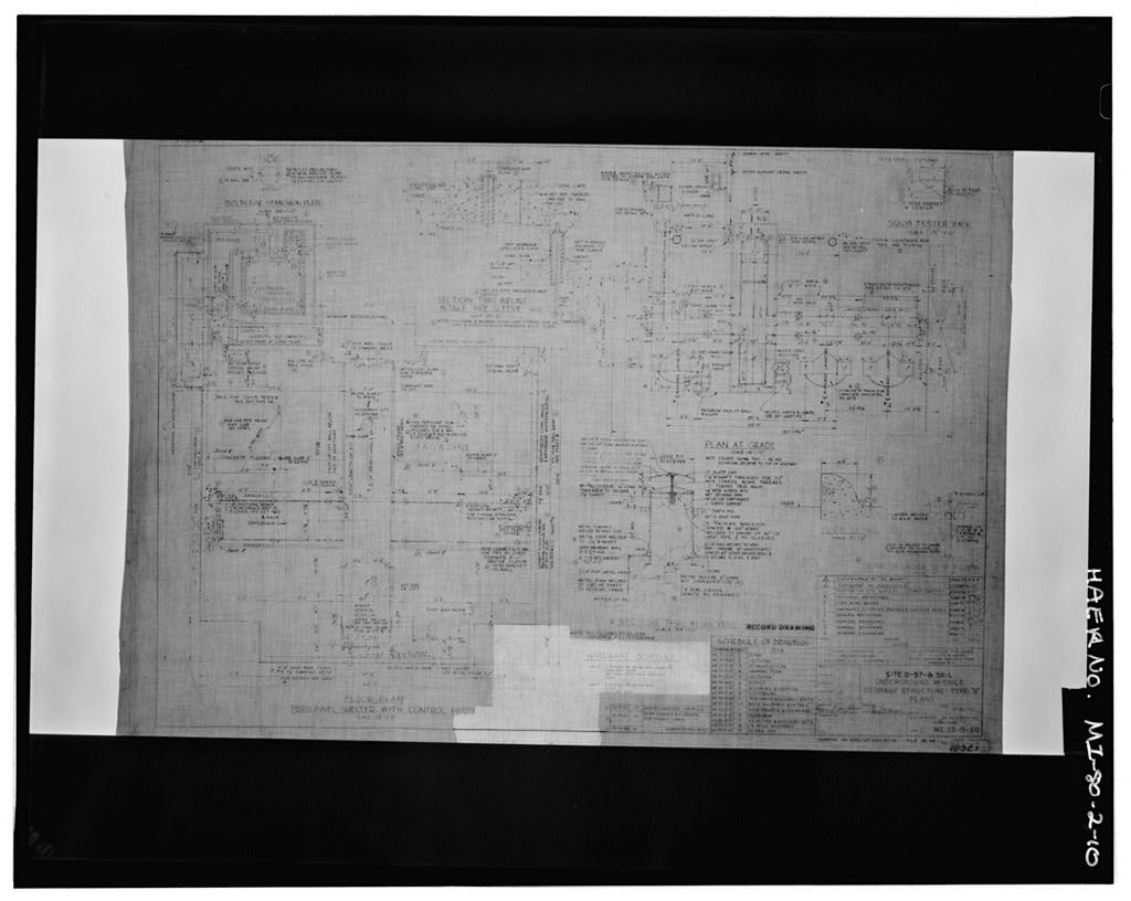 Site D-57 & 58-L, Underground Missile Storage Structure, Type B, Plans, U.S. Army Corps of Engineers, 13 December 1953