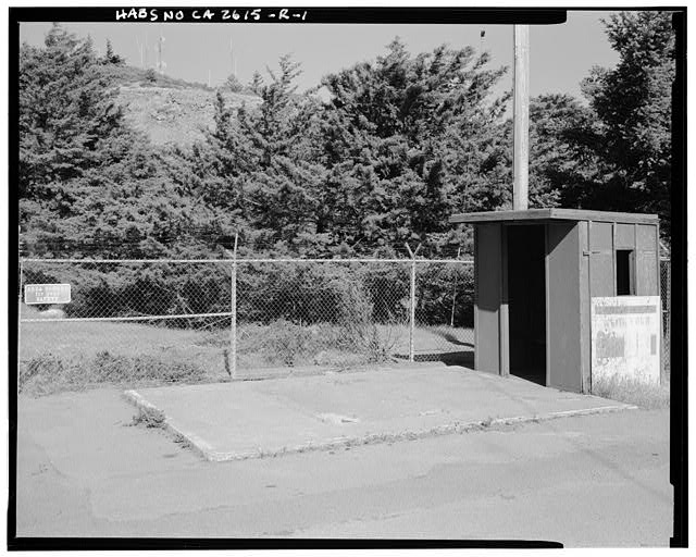 Mill Valley Early Warning Radar Station  EXTERIOR VIEW OF THE REMAINS OF BUILDING 302, THE MILL VALLEY AIR FORCES STATION GUARDHOUSE, LOOKING EAST. 