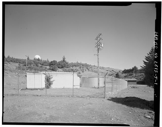 Mill Valley Early Warning Radar Station EXTERIOR OF THE STORAGE SHED LOCATED NEAR THE POOL, BUILDING 305 AND THE TANK, LOOKING EAST.